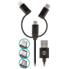 Forever 3v1 USB kábel microUSB/UCB-C/lightning 1m čierny DATAPIP5-MICBKK - Prepojovací kábel 1.5A Forever 3v1 USB kábel microUSB/UCB-C/lightning 1m čierny DATAPIP5-MICBKK - Prepojovací kábel 1.5A