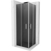 Mexen Rio, štvorcový sprchovací kút s posuvnými dverami 70(dvere) x 70(dvere) x 190 cm, 6mm šedé sklo, chrómový profil, 860-070-070-01-40 Mexen Rio, štvorcový sprchovací kút s posuvnými dverami 70(dvere) x 70(dvere) x 190 cm, 6mm šedé sklo, chrómový profil, 860-070-070-01-40