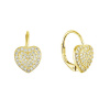 Pozlátené strieborné náušnice trblietavé srdce 11714.1 Pozlátené strieborné náušnice trblietavé srdce 11714.1