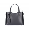 Kožená kabelka do ruky 1364 čierna Made in Italy Kožená kabelka do ruky 1364 čierna Made in Italy