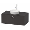 DURAVIT White Tulip závesná skrinka pod umývadlo na dosku, 1 zásuvka, 1000 x 550 x 408 mm, grafit matný, WT498105858 DURAVIT White Tulip závesná skrinka pod umývadlo na dosku, 1 zásuvka, 1000 x 550 x 408 mm, grafit matný, WT498105858