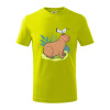 Kapybara a vtáčik - Tričko detské bavlnené - 104-110cm / 3-4 roky ( Limetková ) Kapybara a vtáčik - Tričko detské bavlnené - 104-110cm / 3-4 roky ( Limetková )