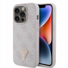 Guess PU 4G Strass Triangle Metal Logo iPhone 15 Pro, ružové Guess PU 4G Strass Triangle Metal Logo iPhone 15 Pro, ružové