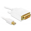 Delock DisplayPort mini (samec) na DVI 24 (samec) kábel, 2 m (82918) Delock DisplayPort mini (samec) na DVI 24 (samec) kábel, 2 m (82918)