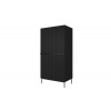 BOGART Skriňa Nicole 100 cm s kontajnerom FARBA: matná čierna / čierne nožičky BOGART Skriňa Nicole 100 cm s kontajnerom FARBA: matná čierna / čierne nožičky
