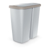 Odpadkový kôš COMPACTA Q DUO - objem: 45l, farba: popolavá so svetlo hnedým vekom Odpadkový kôš COMPACTA Q DUO - objem: 45l, farba: popolavá so svetlo hnedým vekom