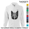 Mikina RANGER® - MAČKA S RÚŠKOM L Biela Mikina RANGER® - MAČKA S RÚŠKOM L Biela
