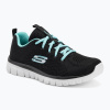 Dámska tréningová obuv SKECHERS Graceful Get Connected black/turquoise Dámska tréningová obuv SKECHERS Graceful Get Connected black/turquoise