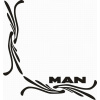 samolepka MAN 322, Vnútorné / na okno, 30 x 30 cm - pár L+P samolepka MAN 322, Vnútorné / na okno, 30 x 30 cm - pár L+P