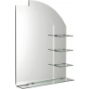 Aqualine WEGA zrkadlo 65x90cm, zaoblené, s policami 65028 Aqualine WEGA zrkadlo 65x90cm, zaoblené, s policami 65028