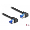 Delock Síťový kabel rozhraní RJ45 Cat.6A, S/FTP, pravý pravoúhlý, 1 m, černý Delock Síťový kabel rozhraní RJ45 Cat.6A, S/FTP, pravý pravoúhlý, 1 m, černý