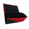 Kožená peňaženka - červená/čierna 1 zips uprostred, červená/čierna, Áno, Nie, Nie