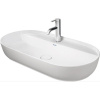 DURAVIT Luv oválna umývadlová misa s otvorom, bez prepadu, 800 x 400 mm, biela/biela matná, 0380802600 DURAVIT Luv oválna umývadlová misa s otvorom, bez prepadu, 800 x 400 mm, biela/biela matná, 0380802600