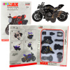 LEAN TOYS Montáž motocykla skrutkovací kov 1:14 DIY zlaté prvky čierne LEAN TOYS Montáž motocykla skrutkovací kov 1:14 DIY zlaté prvky čierne