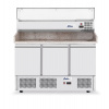 3-dverový chladiaci stôl na pizzu s nadstavbou a granitovou pracovnou doskou, Arktic, 254L, 230V/400W, 1400x700x(H)1491mm 3-dverový chladiaci stôl na pizzu s nadstavbou a granitovou pracovnou doskou, Arktic, 254L, 230V/400W, 1400x700x(H)1491mm