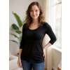 Dojčiace tričko Kateřina, 3/4 rukáv, čierne S/M Dojčiace tričko Kateřina, 3/4 rukáv, čierne S/M