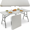 Stôl Bankietowo plast Odolné rozkladacie záhradné stoly, biely Stôl Bankietowo plast Odolné rozkladacie záhradné stoly, biely