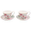 Home Elements Csészék csészealjakkal 2 x 250 ml, Rózsa Home Elements Home Elements Csészék csészealjakkal 2 x 250 ml, Rózsa Home Elements