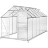 tectake 402478 polykarbonátový skleník s pozinkovanou konštrukciou - 375 x 185 x 195 cm