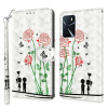 Peňaženkové kožené puzdro PAINTED na Oppo A54 / A54s - Couple Rose Peňaženkové kožené puzdro PAINTED na Oppo A54 / A54s - Couple Rose