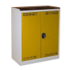 Manutan Skriňa na uskladnenie kvapalín, 1 180 x 950 x 500 mm, sivá/žltá Manutan Skriňa na uskladnenie kvapalín, 1 180 x 950 x 500 mm, sivá/žltá