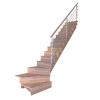 StarWood Schody Lindos bukové pravé 100cm uzavreté dizajn. nerez. zábradlie StarWood Schody Lindos bukové pravé 100cm uzavreté dizajn. nerez. zábradlie