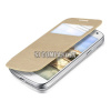 Kožený obal Samsung Galaxy S IV Mini – Easy View – zlatá Kožený obal Samsung Galaxy S IV Mini – Easy View – zlatá