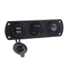 Panel s 1x spínačom, voltmeter + 2x USB zásuvka, 12/24V Panel s 1x spínačom, voltmeter + 2x USB zásuvka, 12/24V