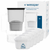Sklenená filtračná kanvica Wessper D2 BOROSILICATE 3l čierna + 6x filter Sklenená filtračná kanvica Wessper D2 BOROSILICATE 3l čierna + 6x filter