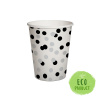 Papierový pohár PAW Eco 250 ml Confetti - black/silver / 10 ks Papierový pohár PAW Eco 250 ml Confetti - black/silver / 10 ks