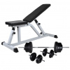 zahrada-XL Posilňovacia lavica, jednoručné a obojručné činky 60,5 kg 275346 zahrada-XL Posilňovacia lavica, jednoručné a obojručné činky 60,5 kg 275346