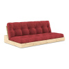 Červená menčestrová rozkladacia pohovka 196 cm Base – Karup Design Červená menčestrová rozkladacia pohovka 196 cm Base – Karup Design