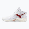 Dámske volejbalové topánky Mizuno Wave Momentum Pro Mid white/rose elegance/lava falls Dámske volejbalové topánky Mizuno Wave Momentum Pro Mid white/rose elegance/lava falls