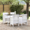 zahrada-XL Záhradná stolička 4 pcs Biela 53 x 49 x 85 cm Polypropylén 847478 zahrada-XL Záhradná stolička 4 pcs Biela 53 x 49 x 85 cm Polypropylén 847478