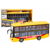 LEAN TOYS Dvojposchodový autobus 1:16 Svetlá Zvuky Trecí Pohon Žltý LEAN TOYS Dvojposchodový autobus 1:16 Svetlá Zvuky Trecí Pohon Žltý