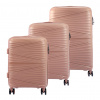 Jony rosegold ABS 3-dielna súprava tvrdostenných kufrov 54/64/74 cm Jony rosegold ABS 3-dielna súprava tvrdostenných kufrov 54/64/74 cm