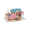 Woodcraft Drevené 3D puzzle Jarný dom Woodcraft Drevené 3D puzzle Jarný dom