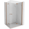 Mexen Mist-F Duo, skladací sprchový kút 90 x 100 cm, priehľadný, brúsená meď - 8A6-090L-100P-65-00 Mexen Mist-F Duo, skladací sprchový kút 90 x 100 cm, priehľadný, brúsená meď - 8A6-090L-100P-65-00