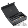 Parker 1502/5291517 Sonnet Stainless Steel GT guľôčkové pero darčeková súprava s koženým puzdrom Parker 1502/5291517 Sonnet Stainless Steel GT guľôčkové pero darčeková súprava s koženým puzdrom