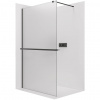 CERANO - Sprchová zástena Walk-in Onyx Cube Ľ/P - 8 mm - hranatá vzpera + polička/držiak na uteráky - čierna matná, mliečne sklo - 40x200 cm CERANO - Sprchová zástena Walk-in Onyx Cube Ľ/P - 8 mm - hranatá vzpera + polička/držiak na uteráky - čierna matná, mliečne sklo - 40x200 cm