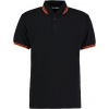 KUSTOM KIT KK 409 / Pánske piqué polo tričko s krátkym rukávom - black/bright orange XXL KUSTOM KIT KK 409 / Pánske piqué polo tričko s krátkym rukávom - black/bright orange XXL