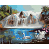 Zuty – Maľovanie podľa čísel – Labute na jazere a vodopád (D. Rusty Rust), 80 × 100 cm, plátno + rám 8596530187394 Zuty – Maľovanie podľa čísel – Labute na jazere a vodopád (D. Rusty Rust), 80 × 100 cm, plátno + rám 8596530187394