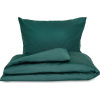 Saténové francúzske obliečky tmavozelené, zips - 200x200, 70x90 cm - Kvalitex Saténové francúzske obliečky tmavozelené, zips - 200x200, 70x90 cm - Kvalitex