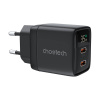 Sieťová nabíjačka GAN 2× USB-C Choetech PD6051 (čierna) (PD6051) Sieťová nabíjačka GAN 2× USB-C Choetech PD6051 (čierna) (PD6051)