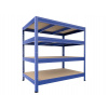 Regál do skladu Biedrax 45 x 120 x 120 cm, modrý, 4 police MDF, nosnosť 200 kg na policu Regál do skladu Biedrax 45 x 120 x 120 cm, modrý, 4 police MDF, nosnosť 200 kg na policu