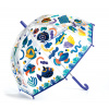 Djeco Rybičky deštník dětský měnící barvu v dešti průhledný