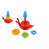 Skladačka pyramída krúžky slimák plast 18x20x12cm 12m+ Skladačka pyramída krúžky slimák plast 18x20x12cm 12m+