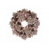 Vianočný veniec so šiškami ružový 26 cm Vianočný veniec so šiškami ružový 26 cm