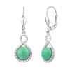 Stříbrné náušnice visací s přírodním Jadeitem JST14710JA Stříbrné náušnice visací s přírodním Jadeitem JST14710JA