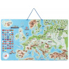 WOODY Magnetická mapa Európy s obrázkami a spoločenská hra, 3v1 v angličtine WOODY Magnetická mapa Európy s obrázkami a spoločenská hra, 3v1 v angličtine